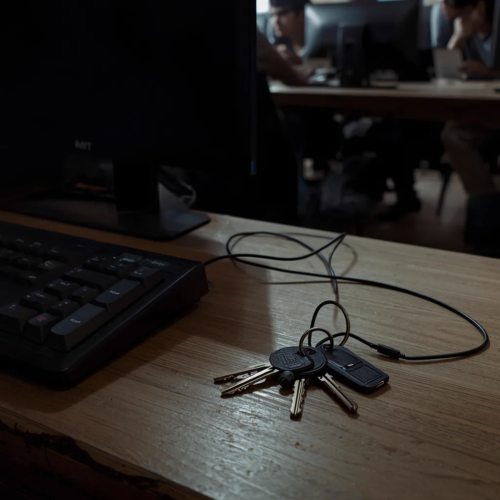 A player seated from the side at a daylit window desk at SPAWNPOINT, calm and focused on the screen